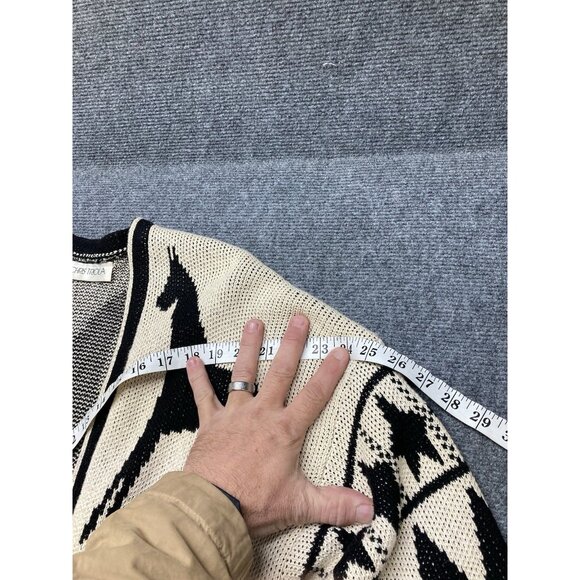 CHRIS TRIOLA Wearable Art Handmade Sweater Coat Size 2 Animal Print Made In USA - Picture 11 of 15